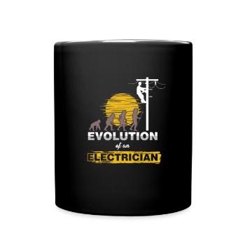 Elektrische Elektrizität Handwerker Verkabelung Lineman - Tasse einfarbig - Schwarz - Vorne