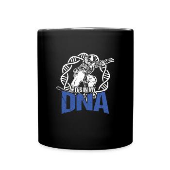Its In My DNA Snowboarding Cool Winter Sports Gift - Full Colour Mug - black - Front
