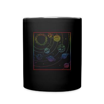 Buntes Universum-Planeten-Galaxie-Universum - Tasse einfarbig - Schwarz - Vorne