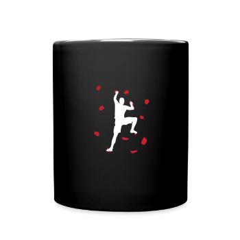 Boulder Wall Climbing Rock Climbing Sports Gift - Full Colour Mug - black - Front