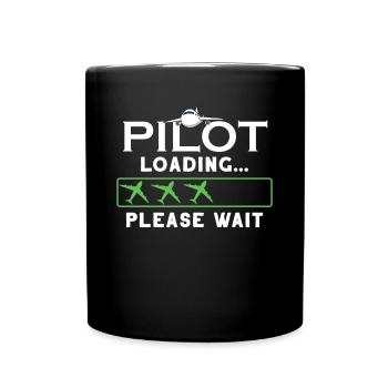Pilote avion pilote volants sport de vol cadeau - Mug uni - noir - Devant