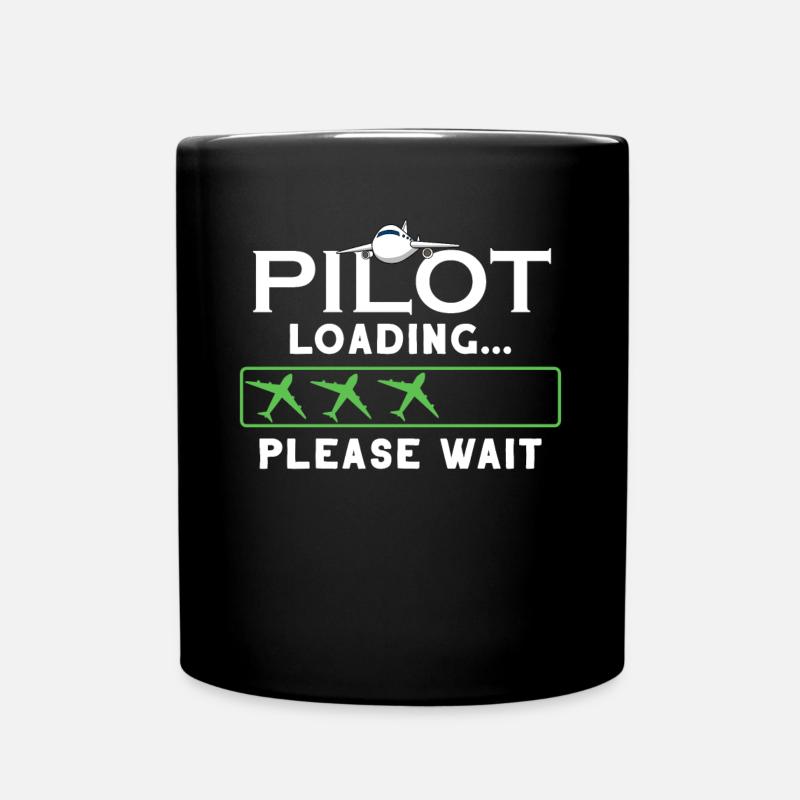 Pilot Flugzeug Flieger Fliegen Flugsport Geschenk - Tasse einfarbig - Schwarz