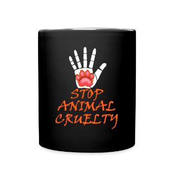 La torture des animaux Droits des animaux Bien-être animal Amour Cadeau - Mug uni - noir - Devant