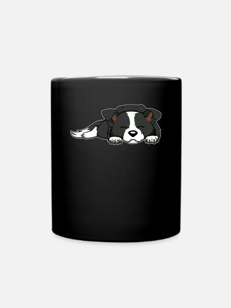 Border Collie Dog Pet Dogfriend Gift - Full Colour Mug - black