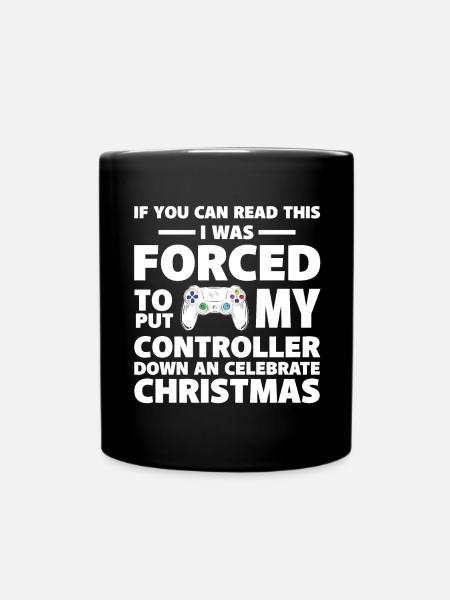 Gamer Weihnachten - Tasse einfarbig - Schwarz