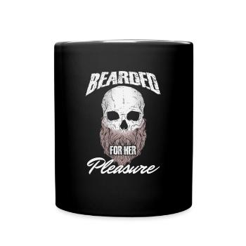 Homme barbu cadeau barbe moustaches barbu pour elle - Mug uni - noir - Devant