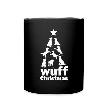 Wuff Christmas Dogs Christmas Gift xmas dog - Full Colour Mug - black - Front