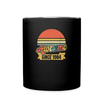 1984 Vintage Retro Awesome seit Geschenk - Tasse einfarbig - Schwarz - Vorne