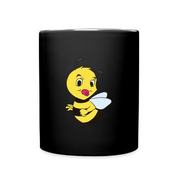 Bienen-Geschlecht decken Mädchen-Rosa-Geschenk auf - Tasse einfarbig - Schwarz - Vorne