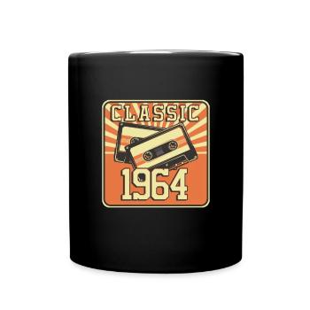 56 e cadeau d'anniversaire pour hommes et femmes nés à - Mug uni - noir - Devant