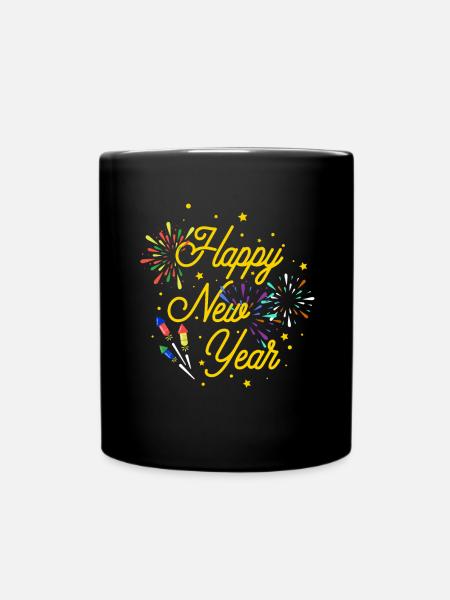 Happy New Year - Tasse einfarbig - Schwarz