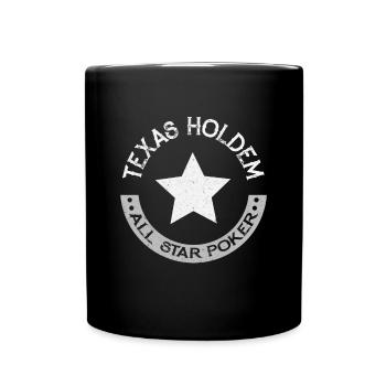 Texas Holdem All Star Poker Kartenspieler Geschenk - Tasse einfarbig - Schwarz - Vorne