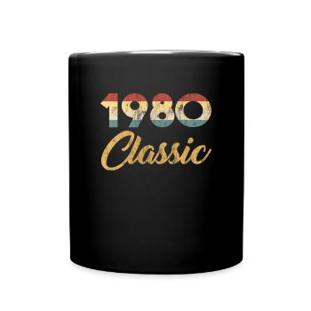 40 ème cadeau d'anniversaire pour hommes et femmes 1980 - Mug uni - noir - Devant