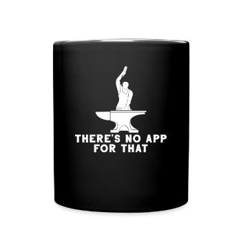 Blacksmith hammer anvil iron metal gift - Full Colour Mug - black - Front