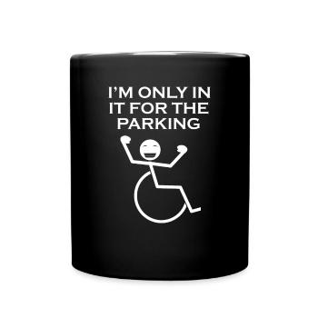 Wheelchair Handicap Disabled Disability Gift - Full Colour Mug - black - Front