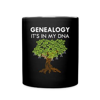 DNA Tree Pedigree Descent Evolution Family - Full Colour Mug - black - Front