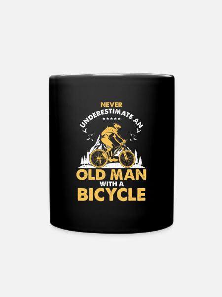 Fitness Opa Heimtrainer Fahrrad MTB - Tasse einfarbig - Schwarz