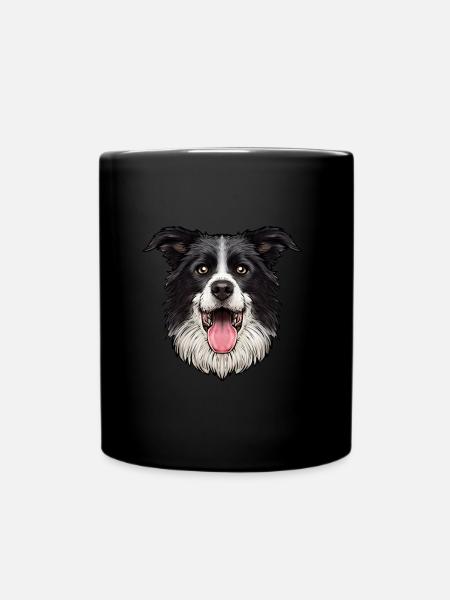 Australian Shepherd Hund - Tasse einfarbig - Schwarz