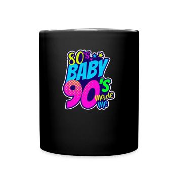 Geboren in den 90er Jahren der 80er Jahre Baby der 90er Jahre machte mir Geschenk - Tasse einfarbig - Schwarz - Vorne