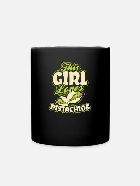 Pistazie Dieses Mädchen Liebt Geschenk - Tasse einfarbig - Schwarz