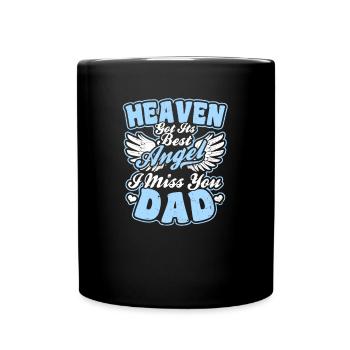 R.I.P Dad Heaven Got Its Best Angel Gift - Full Colour Mug - black - Front