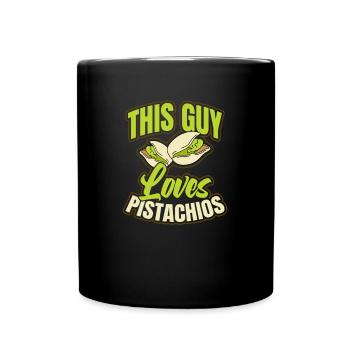 Pistache Ce gars aime le cadeau - Mug uni - noir - Devant