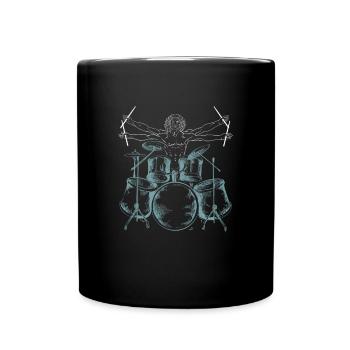 Schlagzeuger Musikliebhaber Rockbands Trommeln - Tasse einfarbig - Schwarz - Vorne