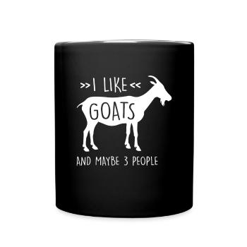 I Like Goats Goat Goat billy goat gift - Full Colour Mug - black - Front