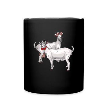 Chèvre chèvre bouc Bock Bergers Bauer Cadeau - Mug uni - noir - Devant