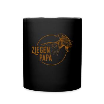 Ziegen Papa Ziegenhirte Hirte Ziege Bauer Geschenk - Tasse einfarbig - Schwarz - Vorne