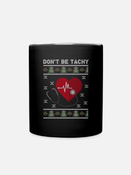 Ne soyez pas cadeau de pull de Noël laid docteur Tachy - Mug uni - noir