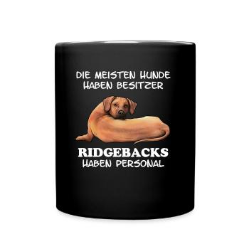 Rhodesian Ridgeback - Tasse einfarbig - Schwarz - Vorne