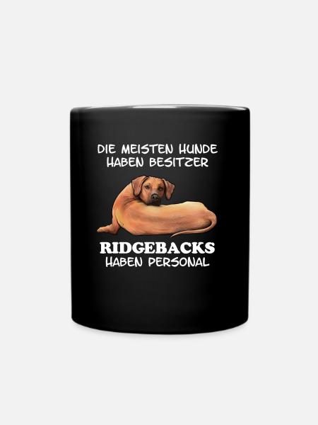 Rhodesian Ridgeback - Tasse einfarbig - Schwarz