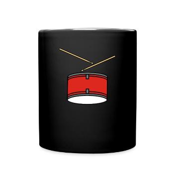 Trommel Trommeln Schlagzeug Schlagzeuger Geschenk - Tasse einfarbig - Schwarz - Vorne