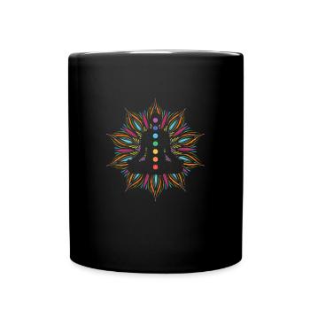 Méditation Spiritualité Yoga Énergie Spirituelle - Mug uni - noir - Devant