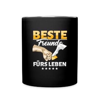 Beste Freunde Pferd Pferde Reiten Reiter Geschenk - Tasse einfarbig - Schwarz - Vorne