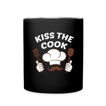 Kiss The Cook Cool Cooking Chef Gift - Mug uni - noir - Devant