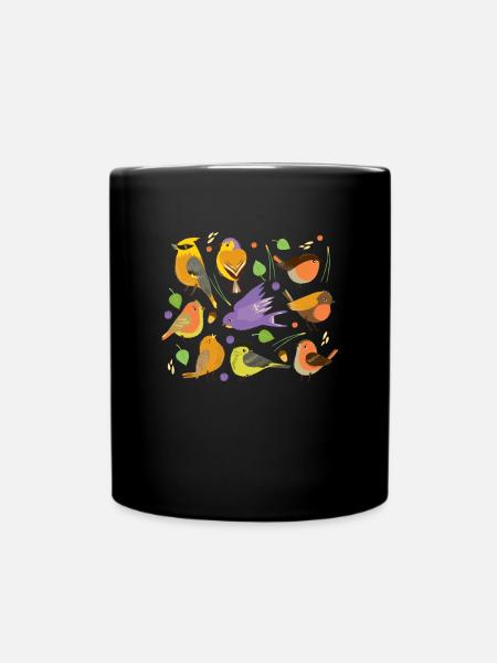 Birds Lover Bird Keeper Bird Watching Pet Gift - Full Colour Mug - black