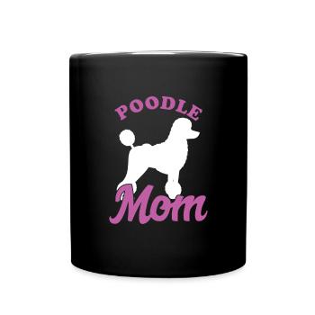 Pudel Mutter Hund Liebhaber Besitzer Geschenk - Tasse einfarbig - Schwarz - Vorne