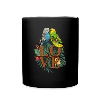 Perruche d'amour perruche - Mug uni - noir - Devant