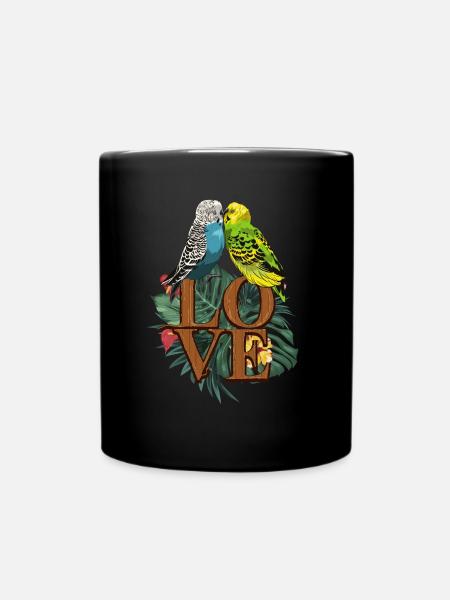 Wellensittich Liebe Sittich - Tasse einfarbig - Schwarz