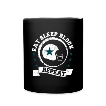 Citations drôles de joueur de football américain - Mug uni - noir - Devant