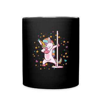 Pole Dancing Unicorn Cute Funny Pole Dance Gift - Mug uni - noir - Devant