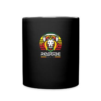 Rasta Lion Jamaikanische Reggae-Musik Rasta - Tasse einfarbig - Schwarz - Vorne