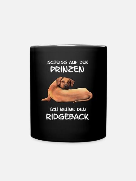 Rhodesian Ridgeback - Tasse einfarbig - Schwarz