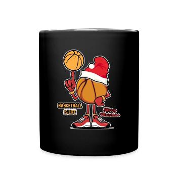 Le basket-ball est la vie cadeau de joueur sportif de Noël - Mug uni - noir - Devant