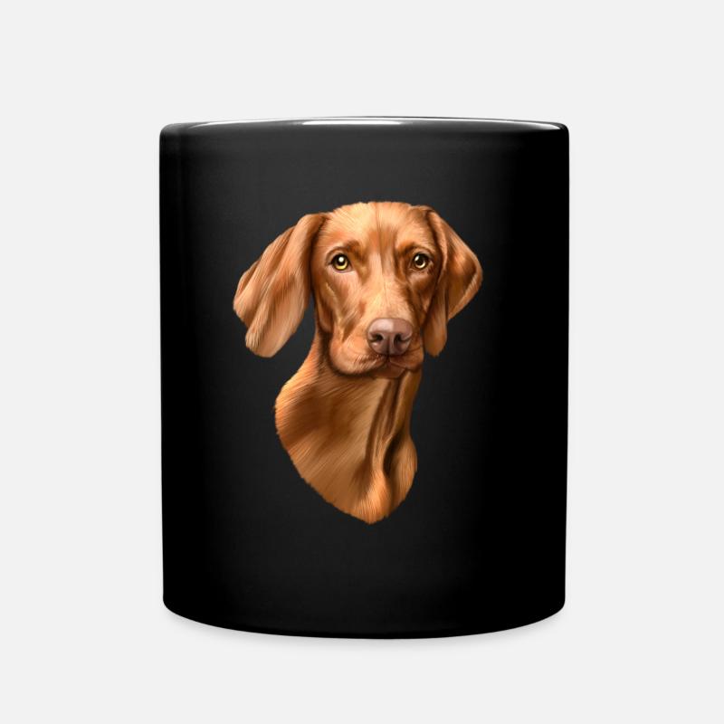 Vizsla dog - Full Colour Mug - black