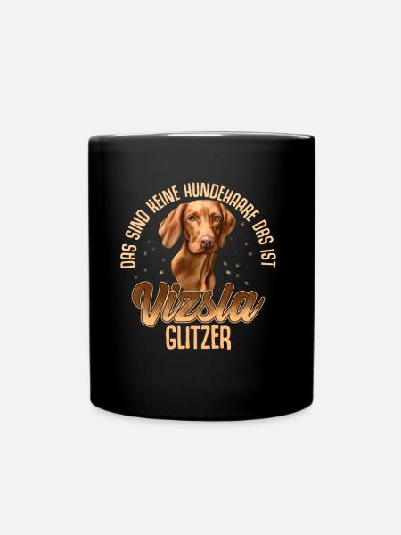 Vizsla Hund Hunderasse Geschenk - Tasse einfarbig - Schwarz