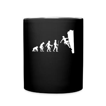 Klettern Bouldern Sportklettern Berge Geschenk - Tasse einfarbig - Schwarz - Vorne