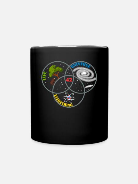 42 La réponse à tous les cadeaux de vie de l'univers - Mug uni - noir